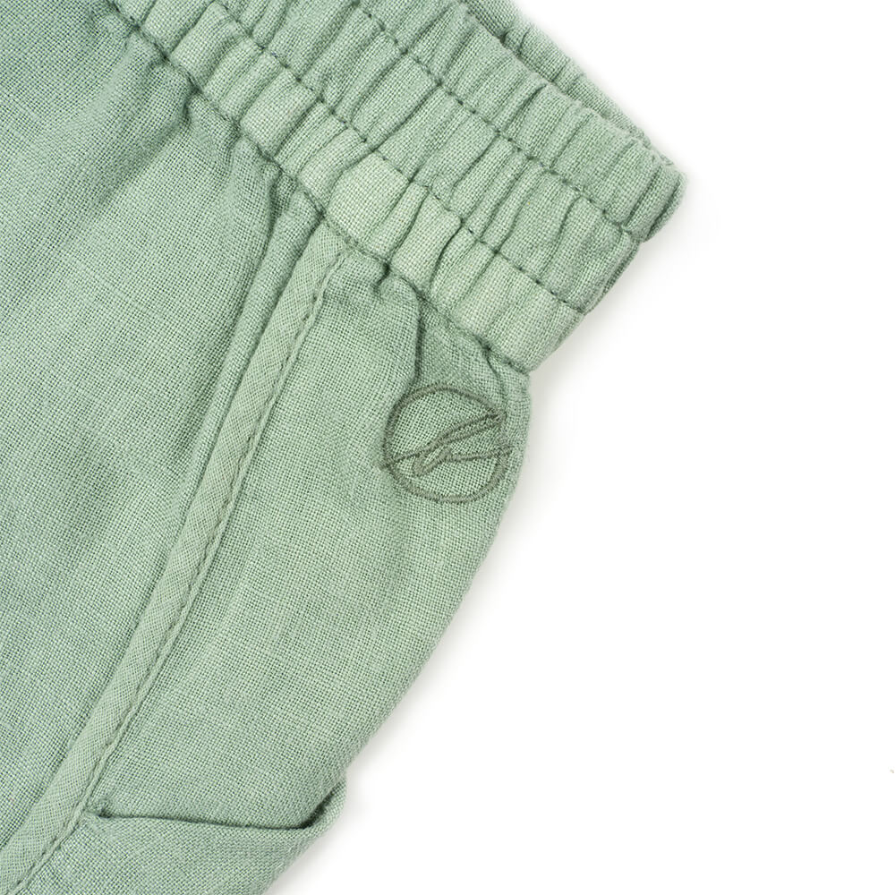 Mintgrüne Linny Shorts (100% Leinen)