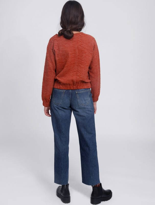 Strukturierter Damen-Sweater DIMMA chili