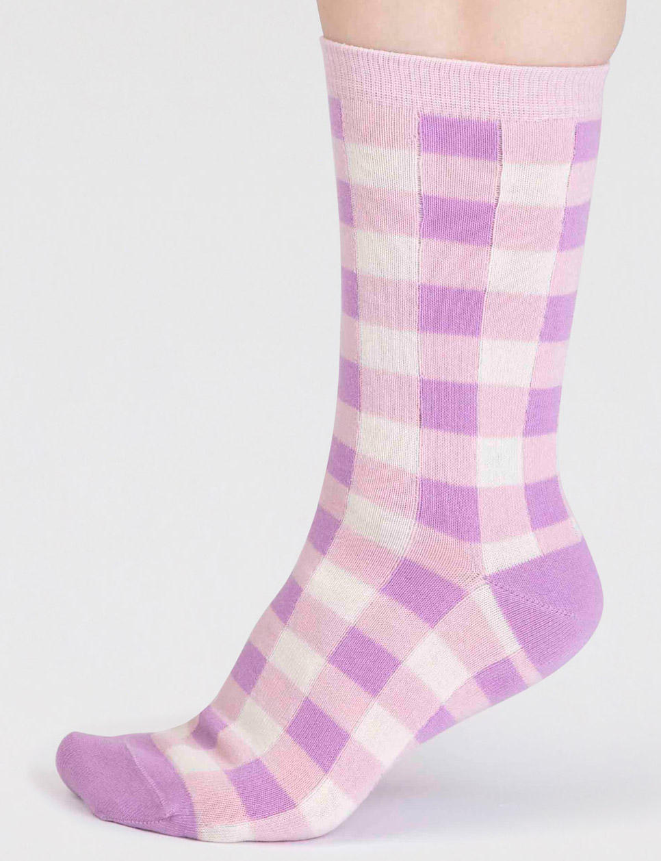 Socken Laie Check Orchid Pink