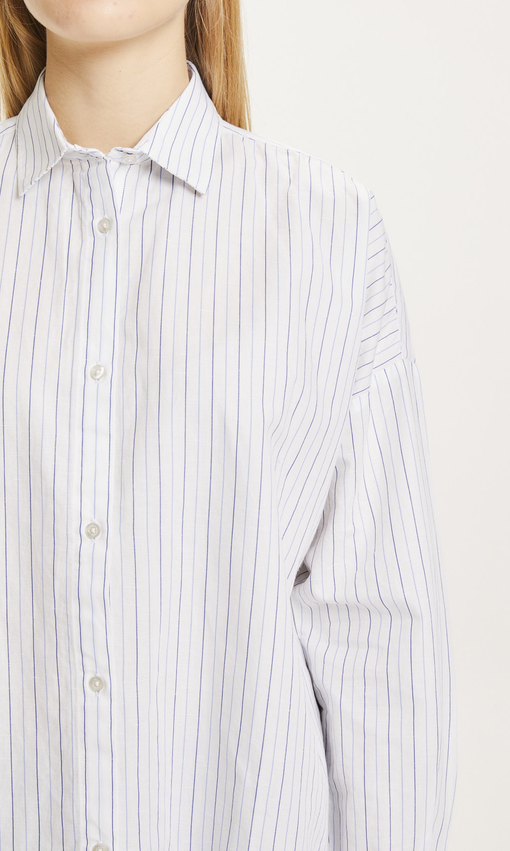 Bluse für Damen JACINTA Stripe Loose A-Shape Bright White