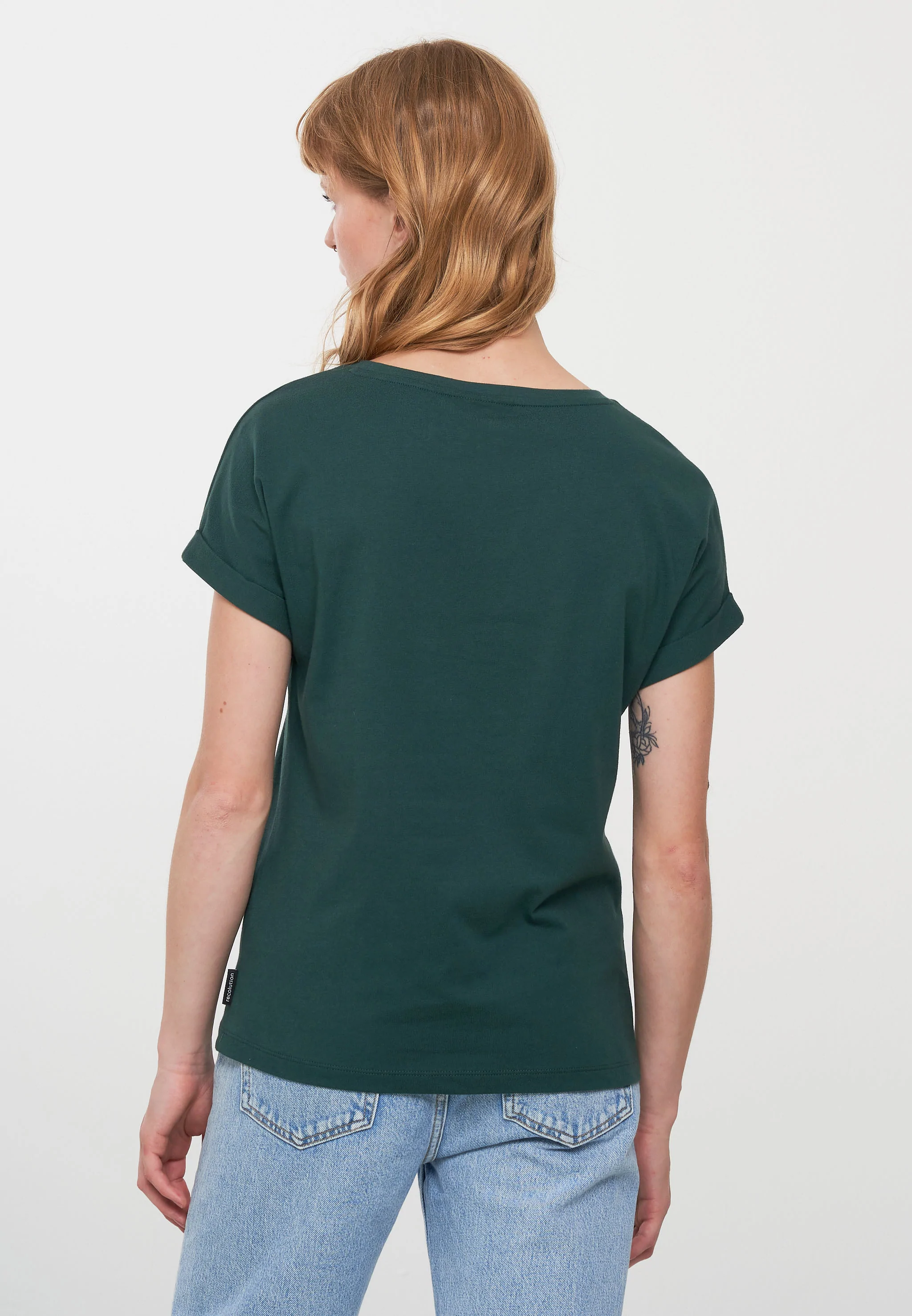 Print-Shirt CAYENNE SUNSET deep green