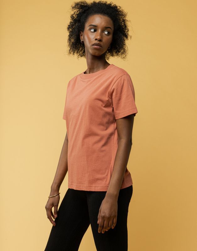 Basic Damen-Shirt KHIRA sienna orange