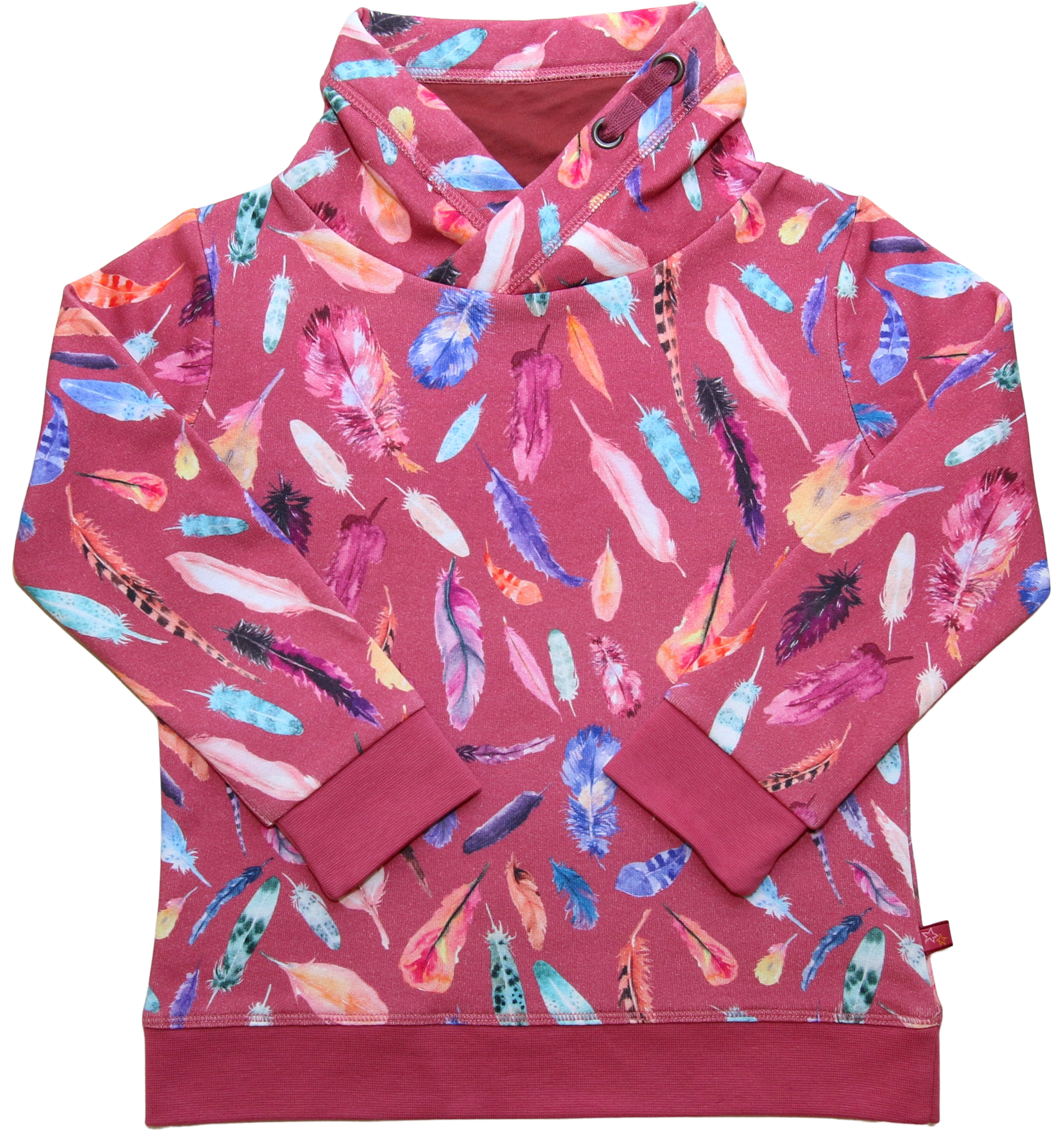 Kinder-Sweatshirt mit Federdruck erika-rosé