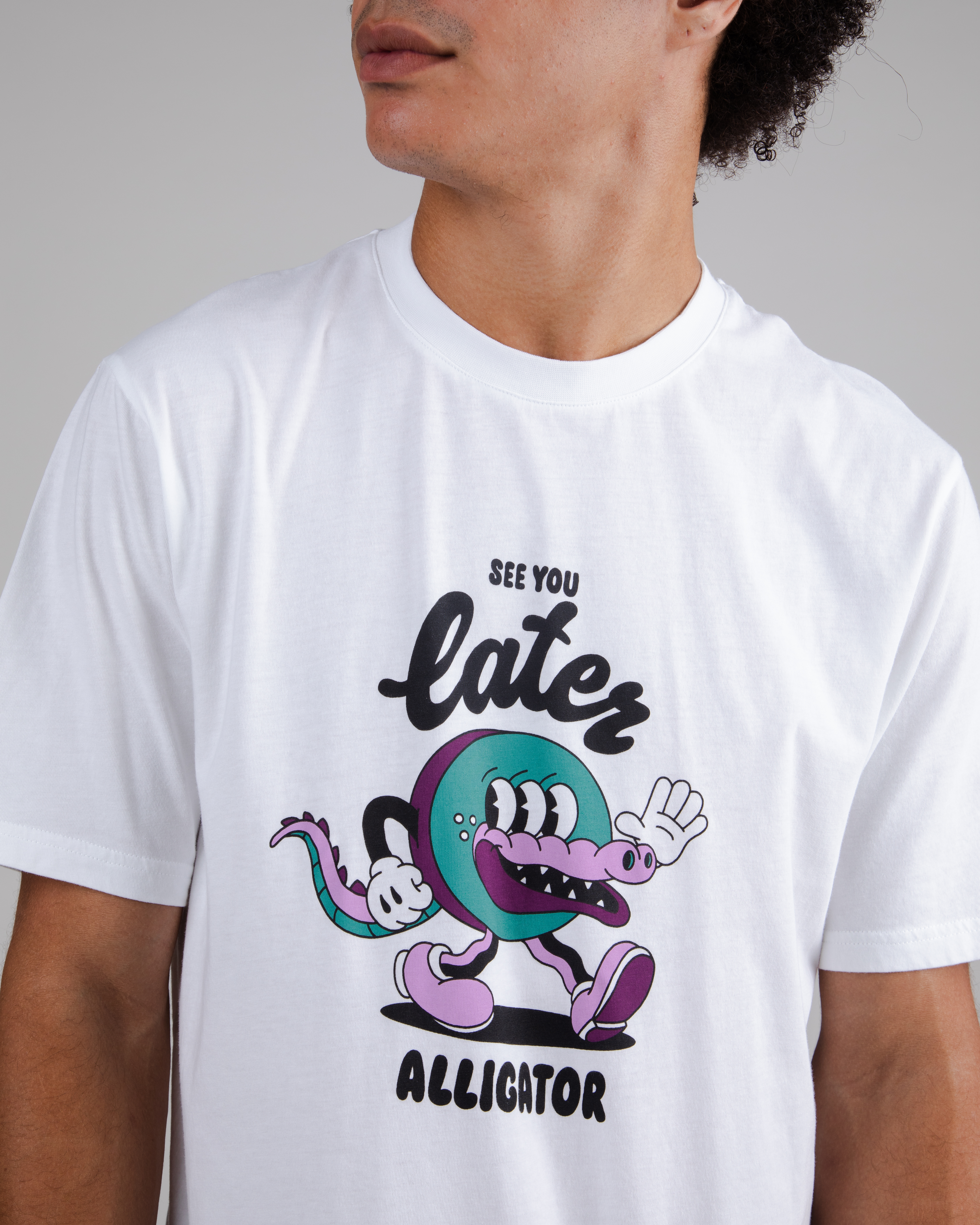 T-Shirt Yeye Alligator Regular White
