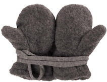 Kuschelige Baby-Fäustel in Grau (100% Wolle)