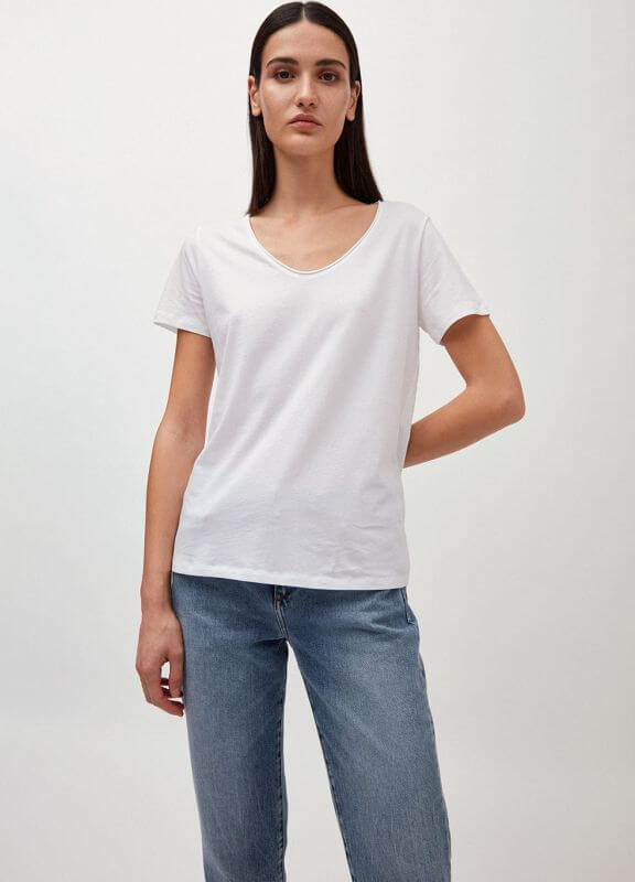 Basic Damen-Shirt HAADIA white