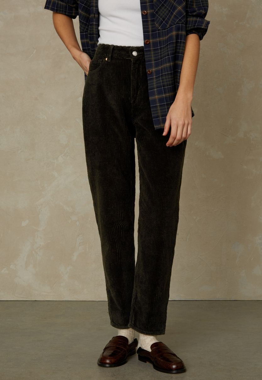 Cordhose Caroline Cropped Deep Forest Cord