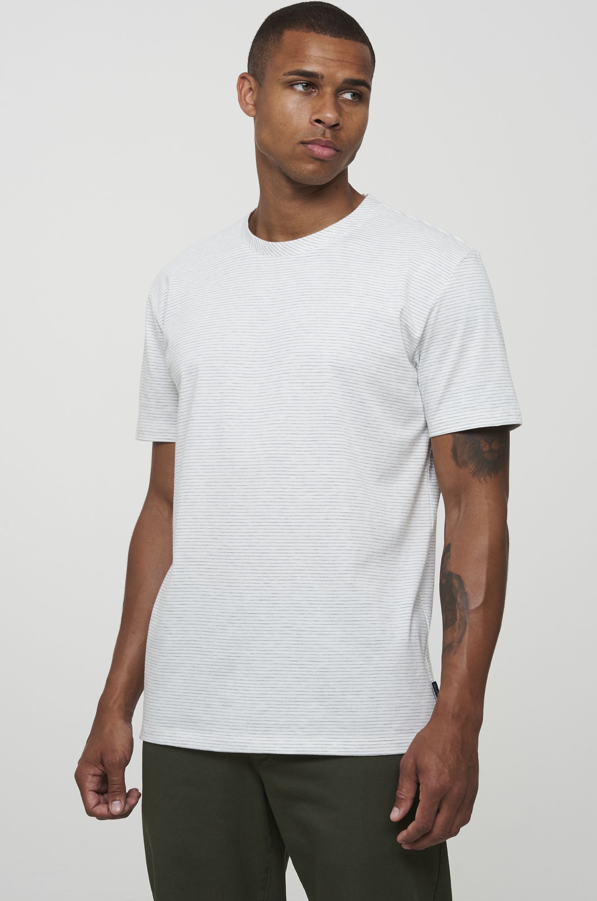T-Shirt PANDAN STRIPES off white