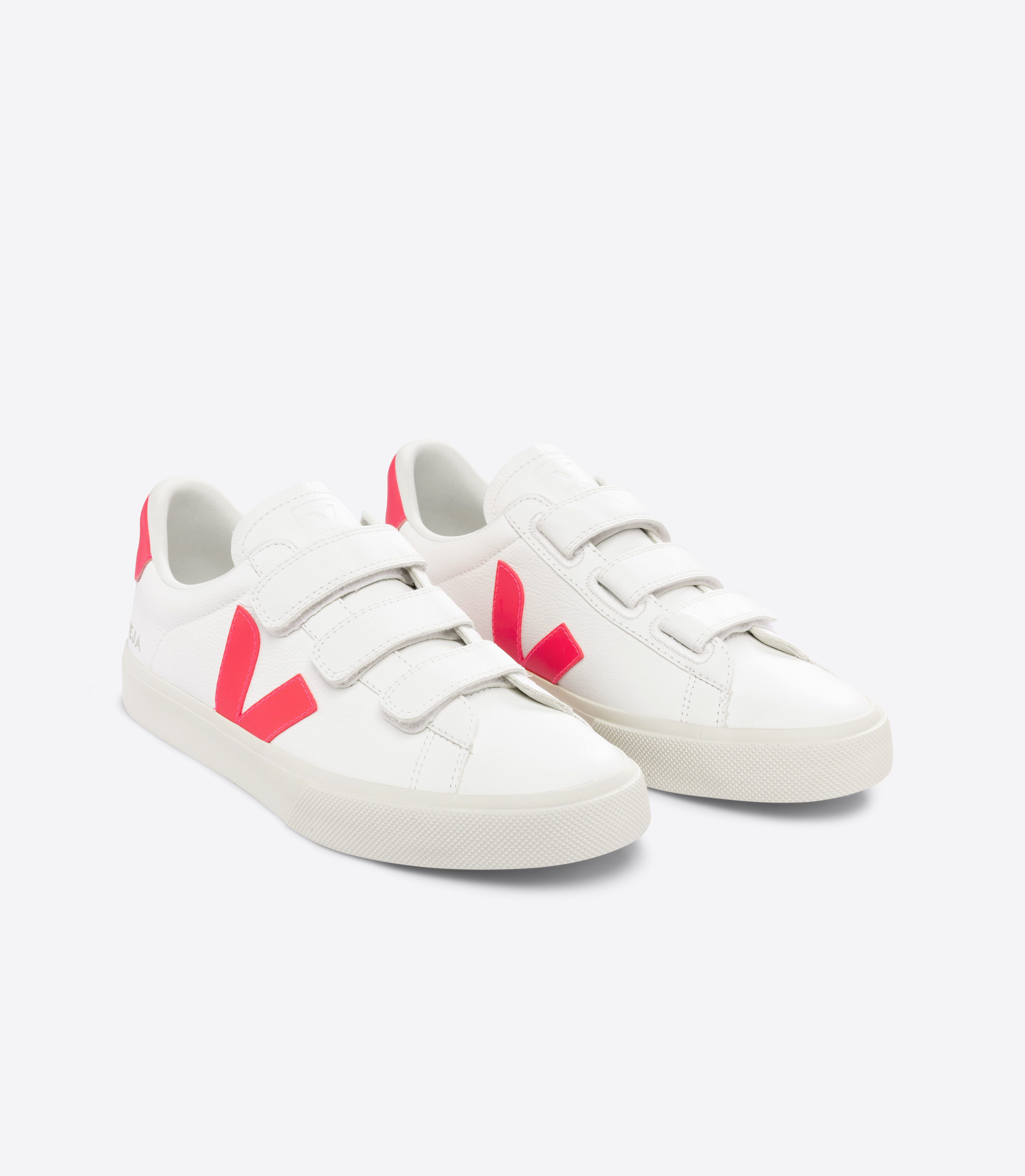 Damen-Sneaker Recife Chromefree Leather Extra White-Rose Fluo
