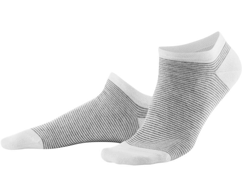 Grau gemusterte Sneaker-Socken im Doppelpack