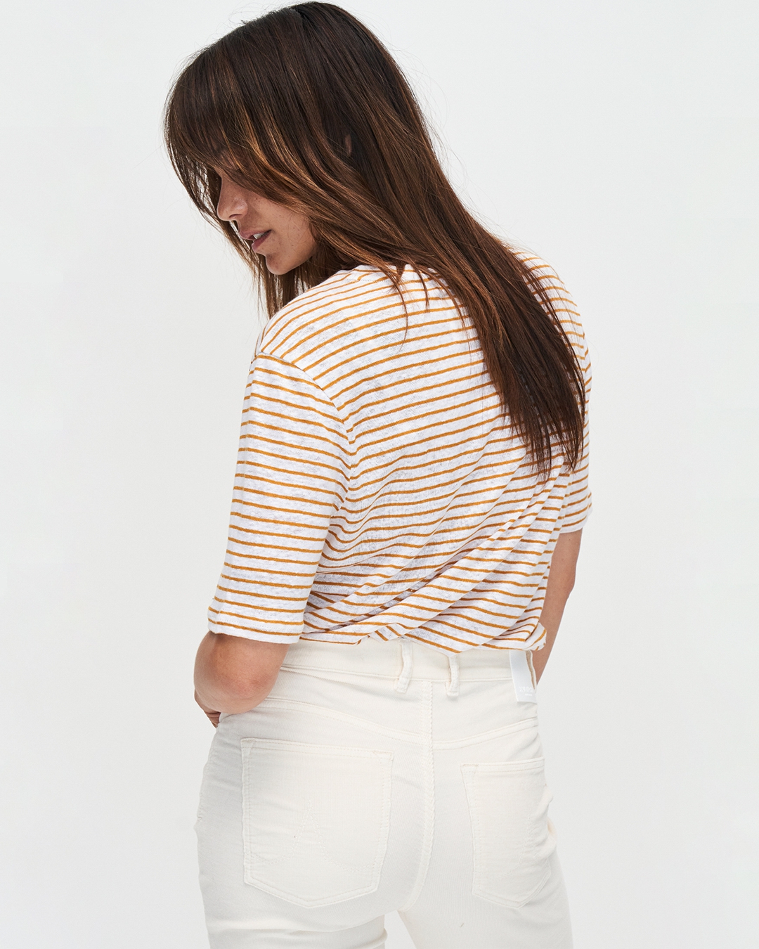 T-Shirt Olivia Striped White-Inca Desert