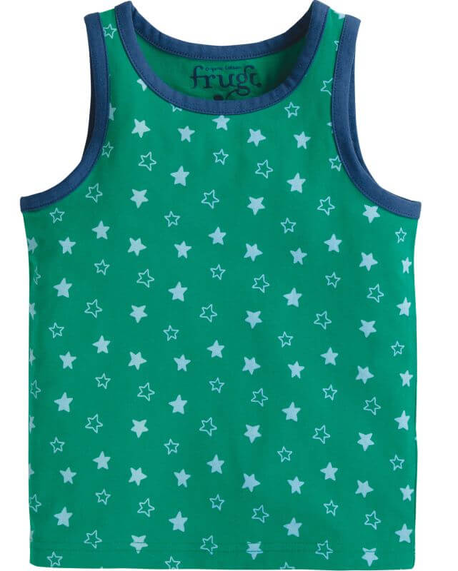 Grünes Jungs-Unterhemd mit Sternen