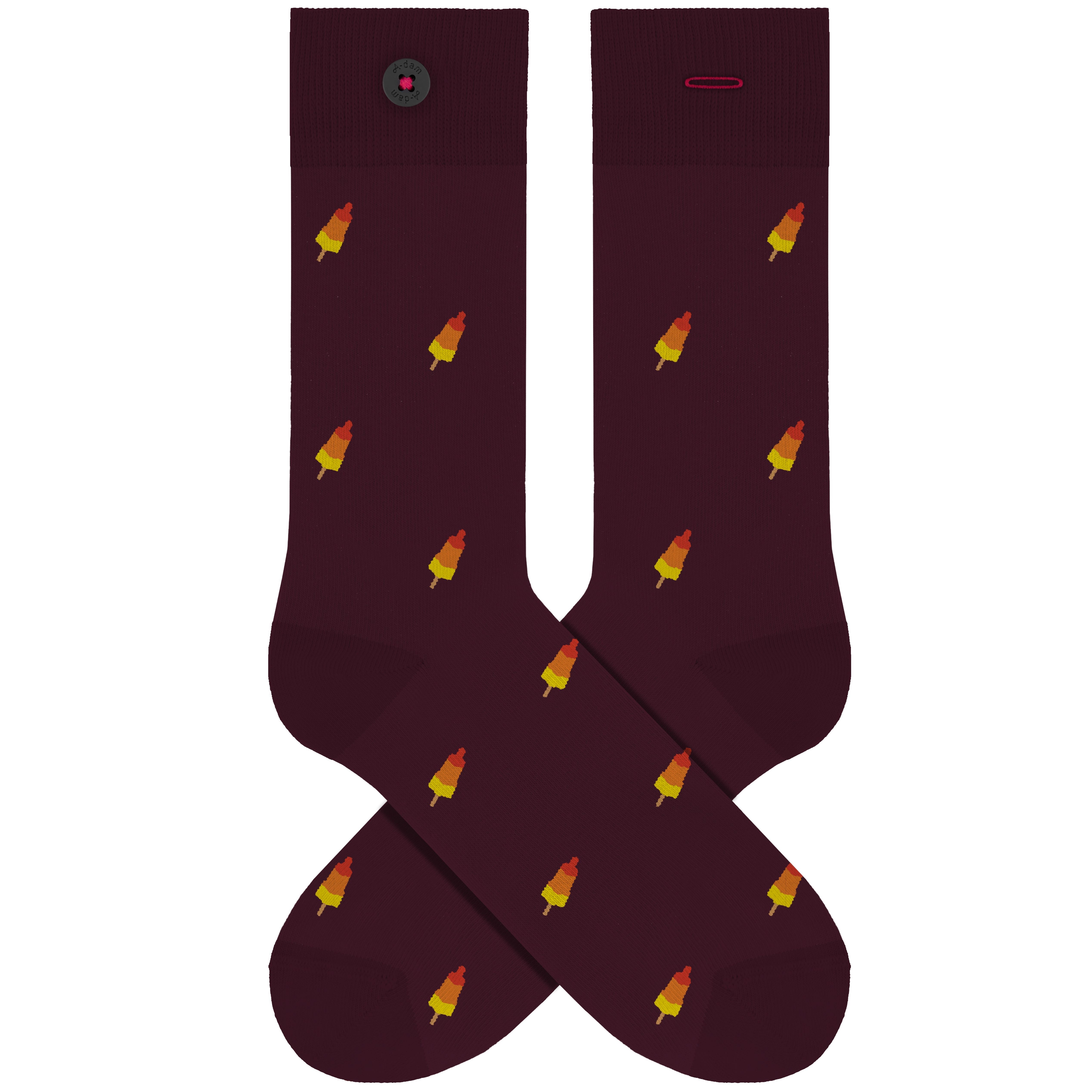 Dunkelrote Socken Burgundy Rockets unisex