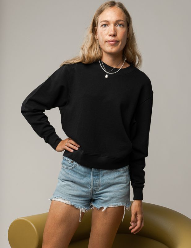 Sportliches Basic-Sweatshirt RATI in schwarz