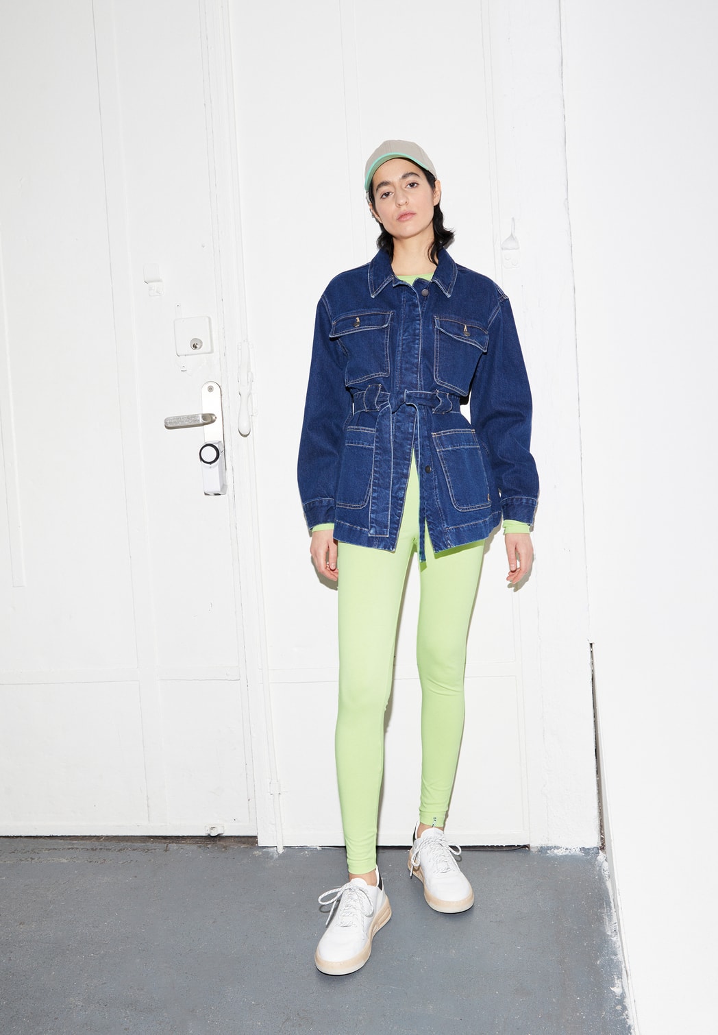 Leggings FARIBAA LOGO light lime