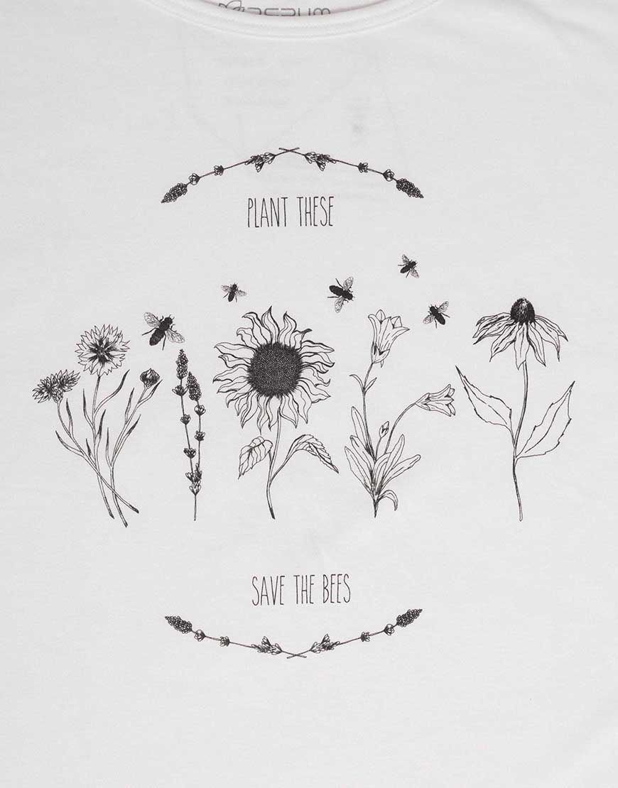 T-Shirt Lea Save the Bees white