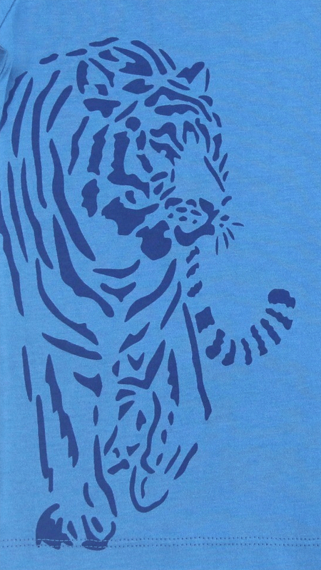 T-Shirt mit Tiger-Aufdruck Sky Blue