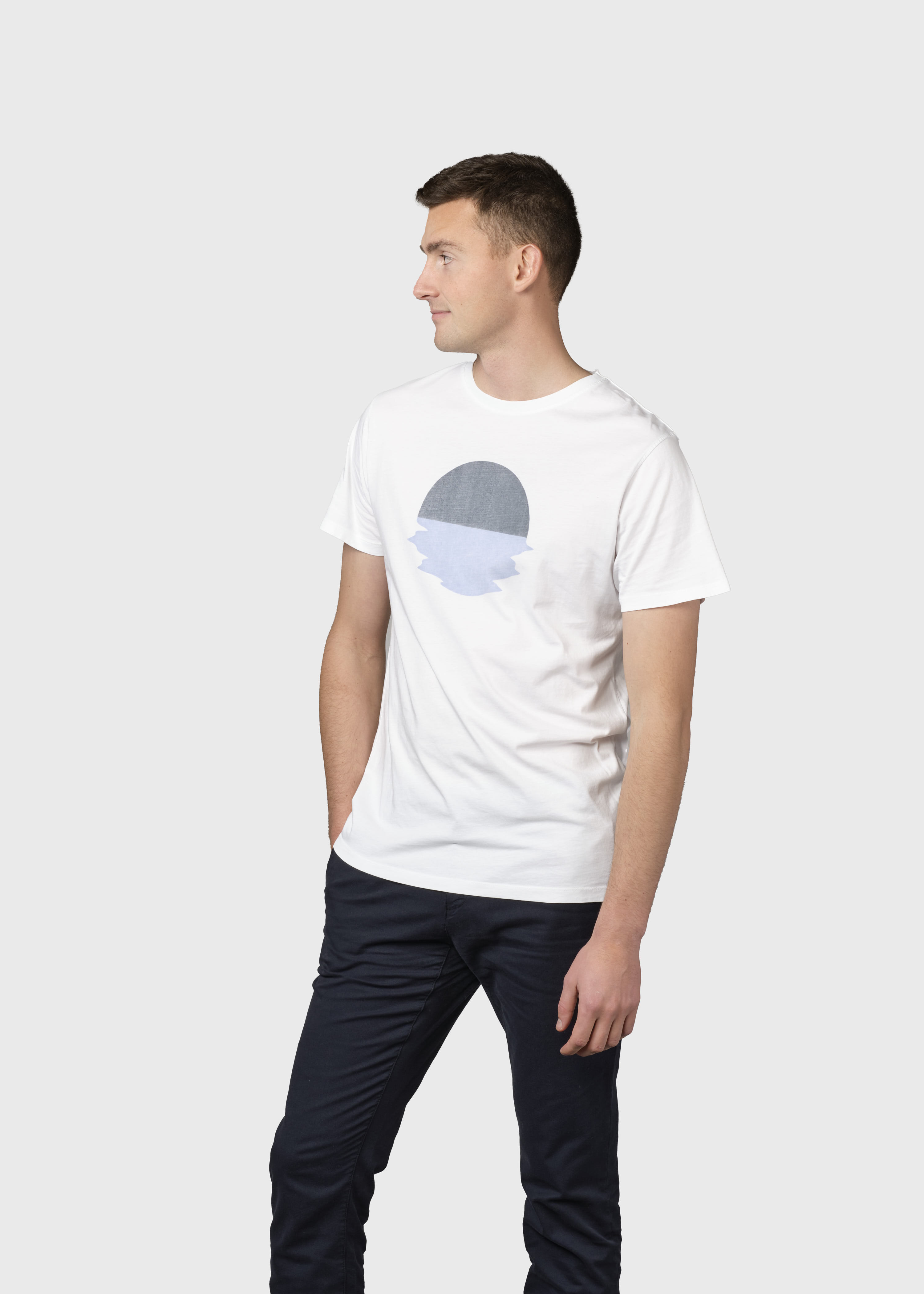 Bedrucktes T-Shirt Pelle tee White/navy/ocean