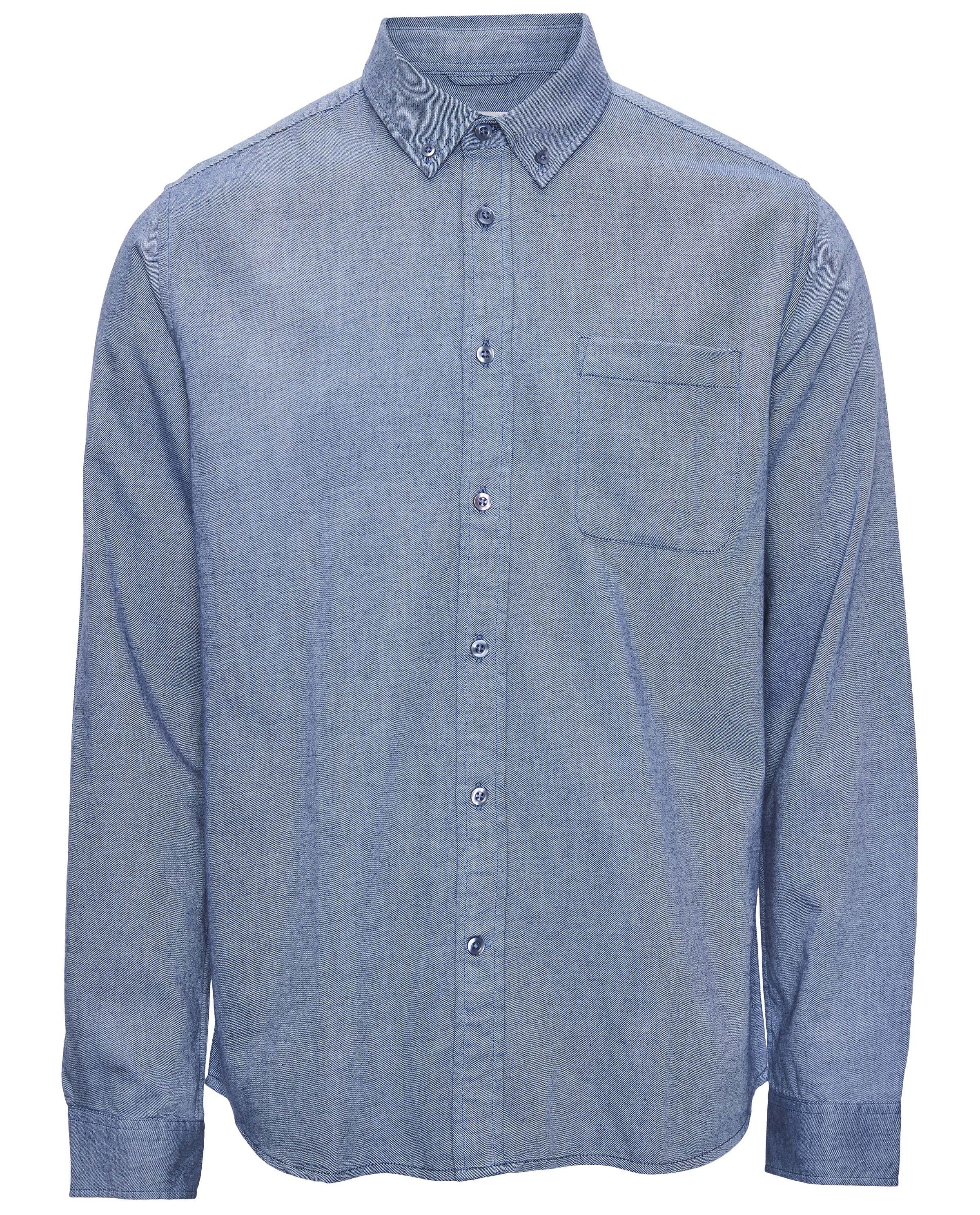 Meliertes Flanell-Hemd ELDER Dark Denim