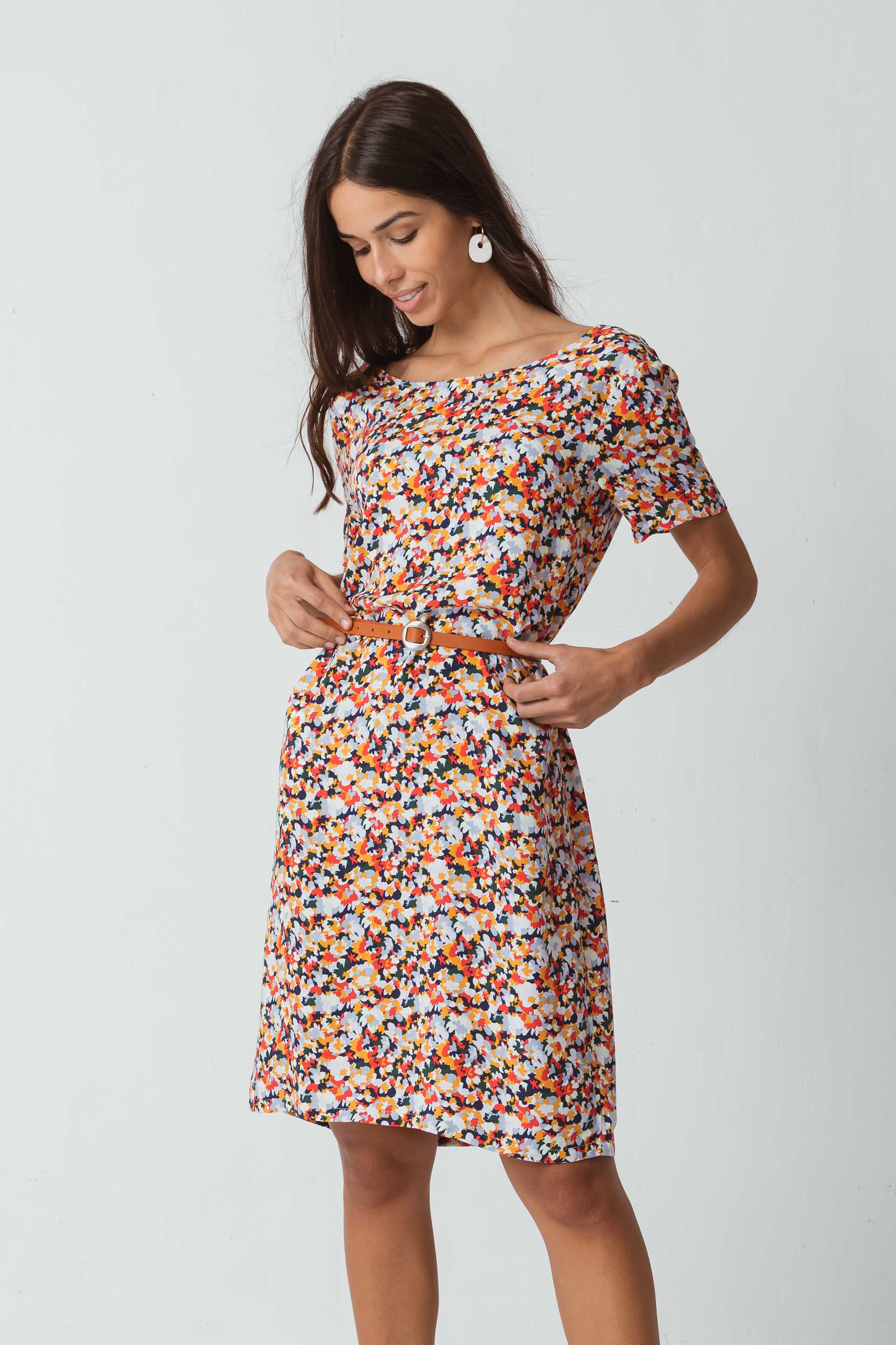 Kurzarm-Kleid KAI Multicolour Loreak