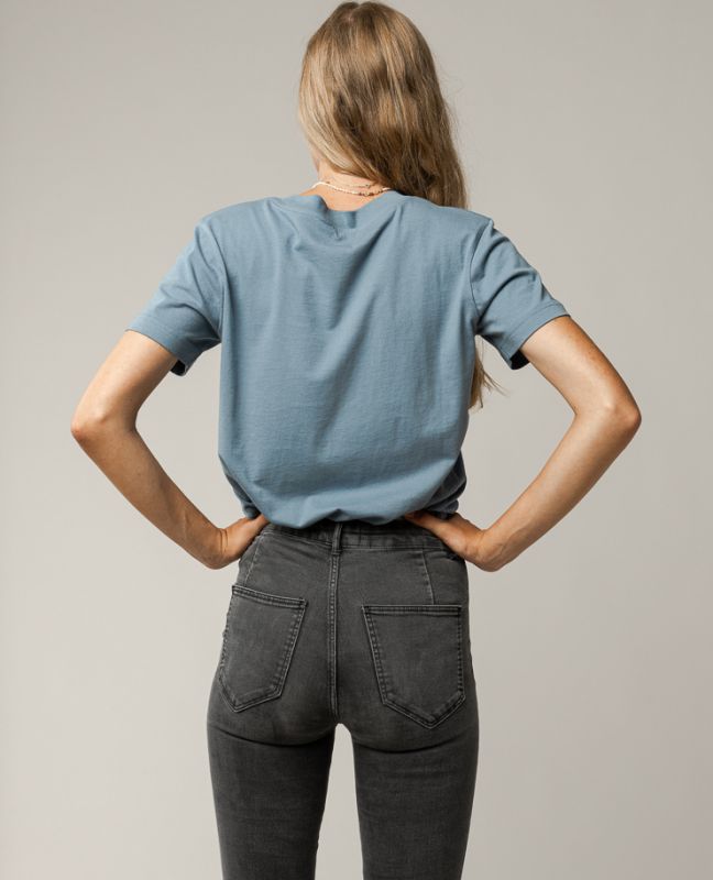 Basic Damen-Shirt KHIRA in pasty blue