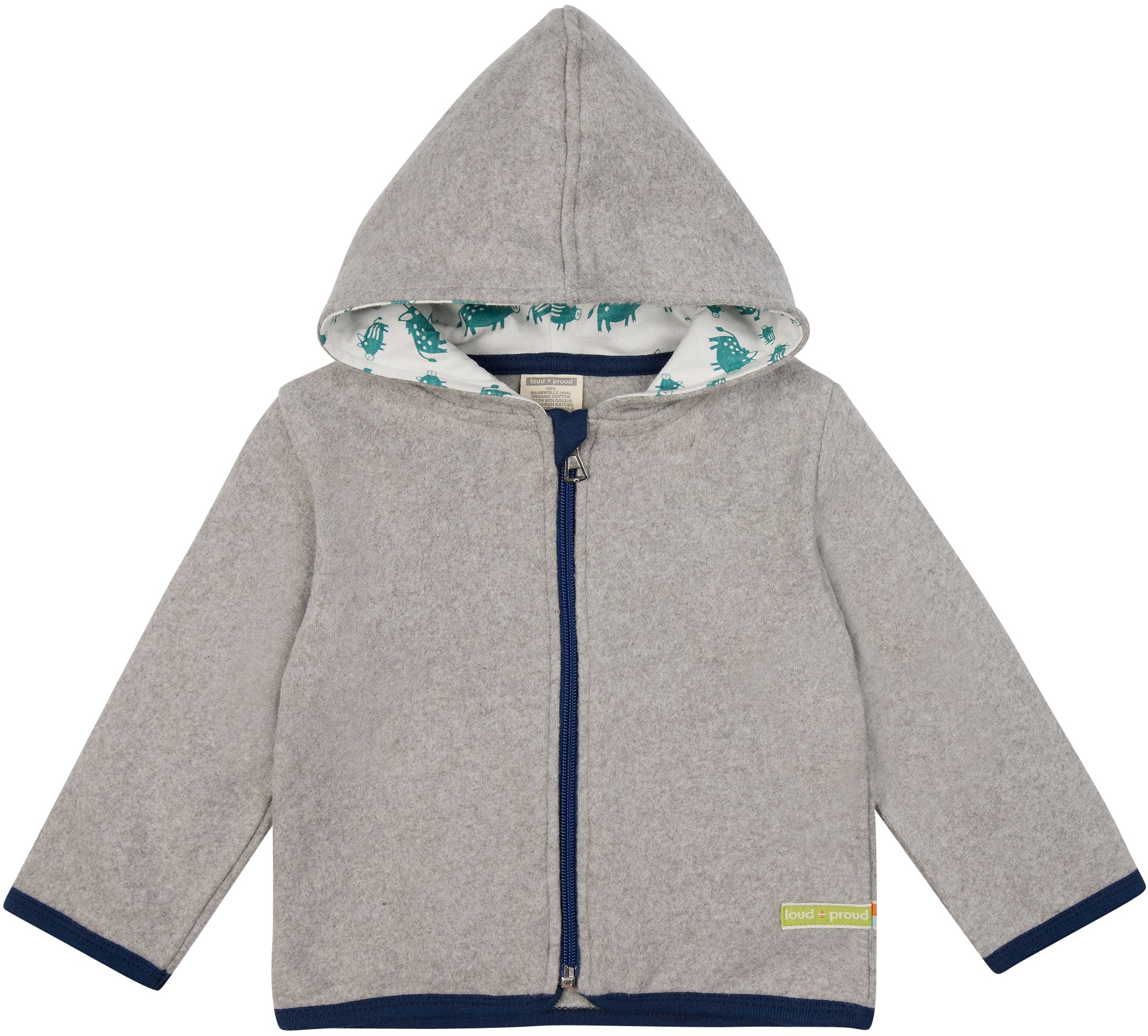 Fleece-Jacke für Kinder in Grau