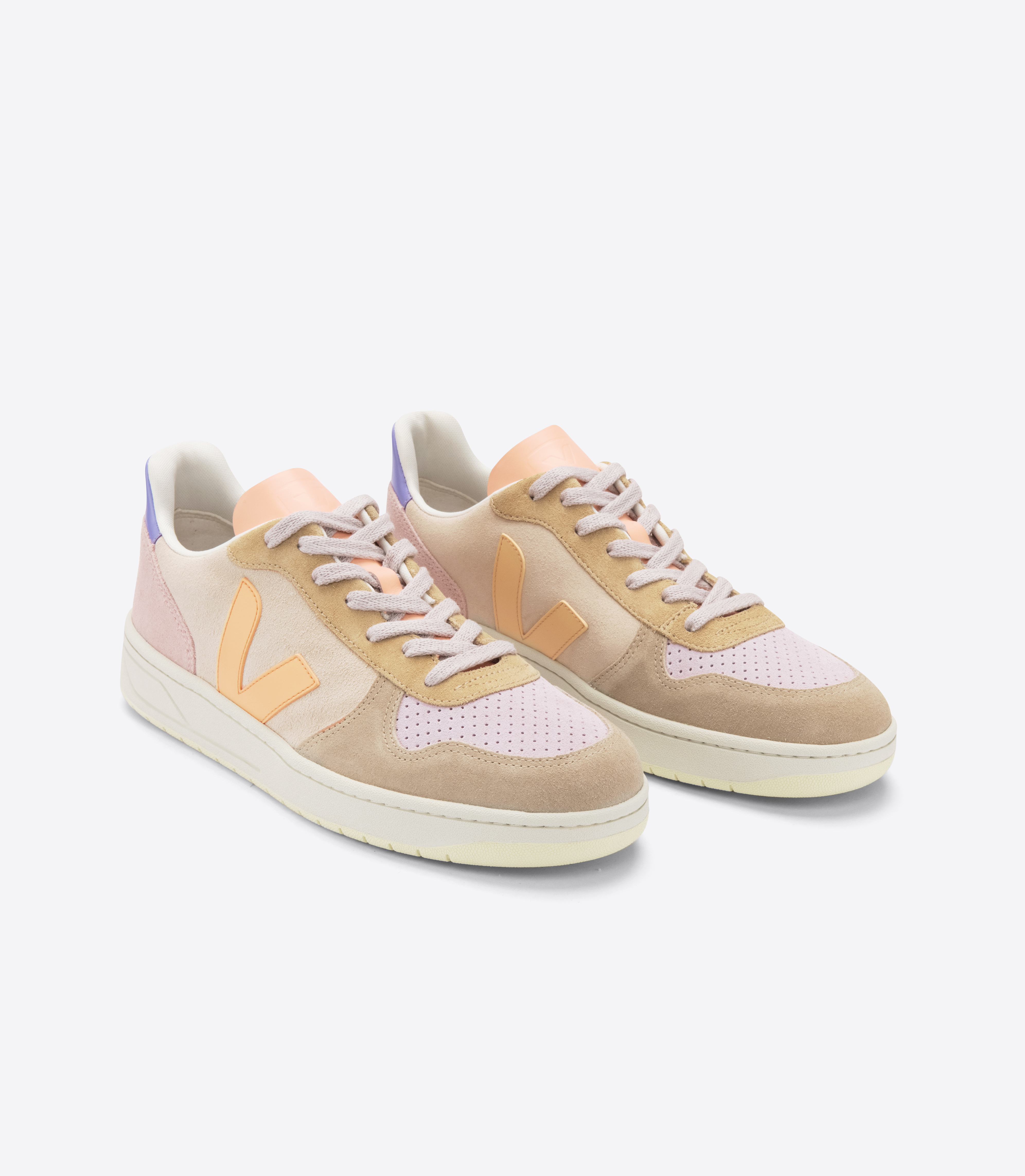 Sneaker V-10 Suede Multico Peach