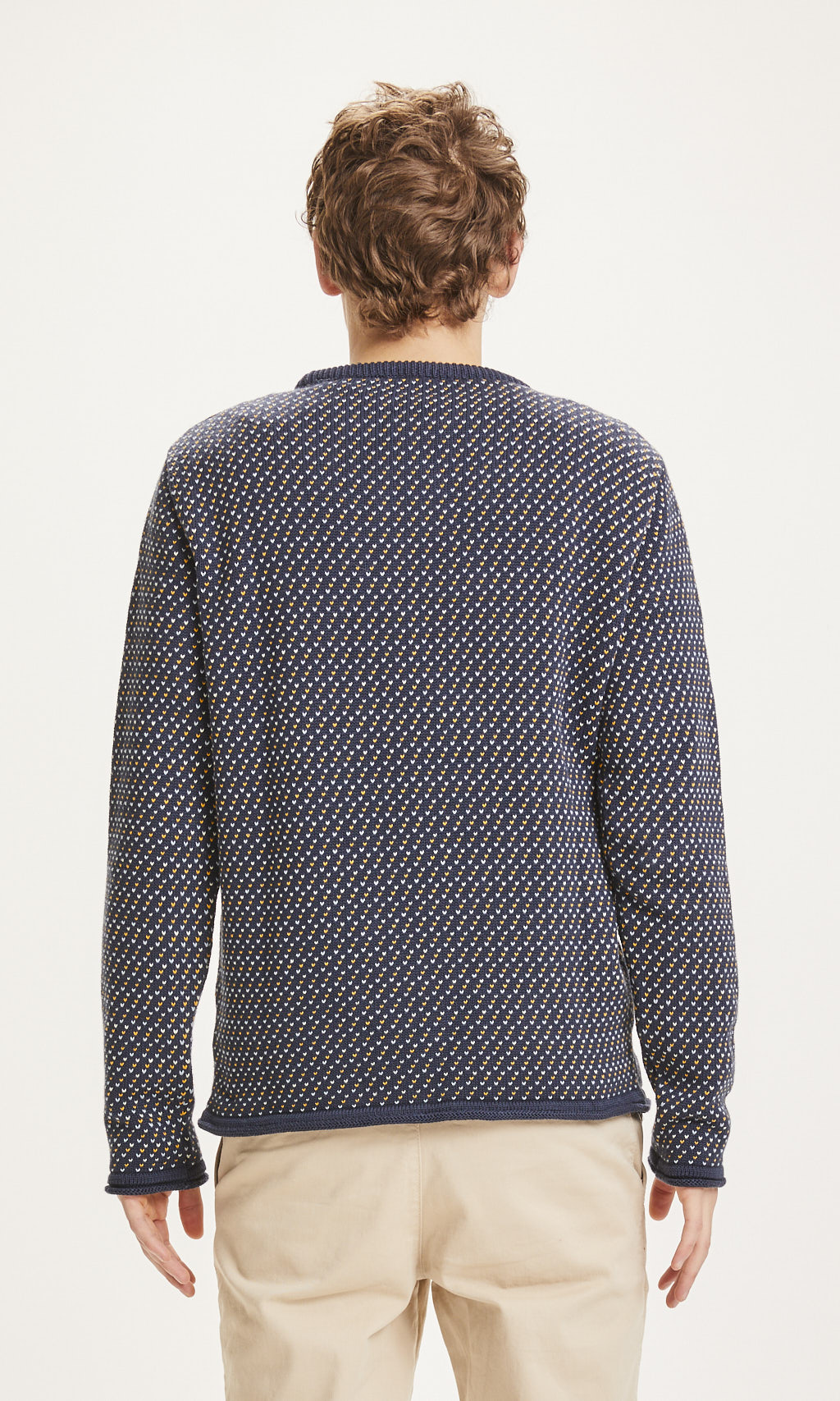 Pullover VALLEY jacquard crew neck Total Eclipse