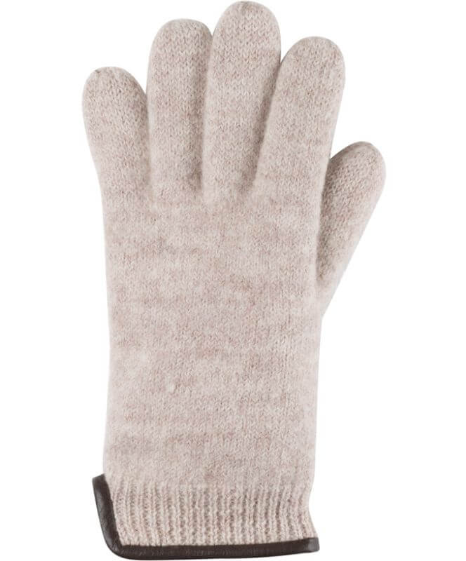 Weiche Handschuhe in Beige (100% Wolle)