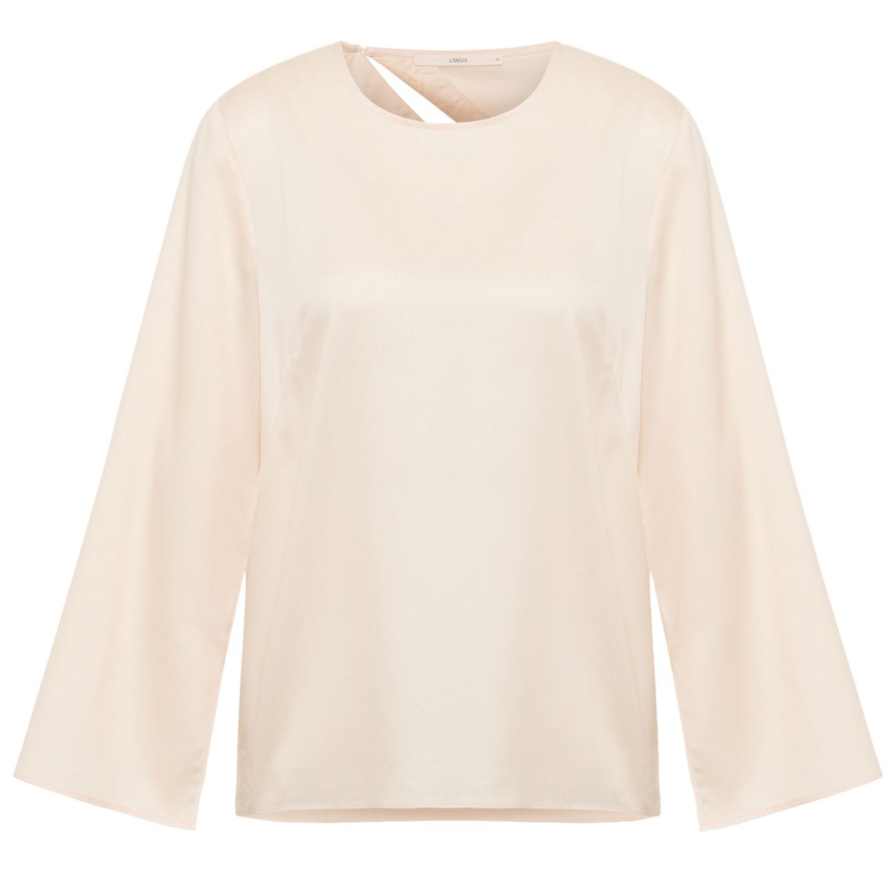 Bluse mit Schlitzen light sand