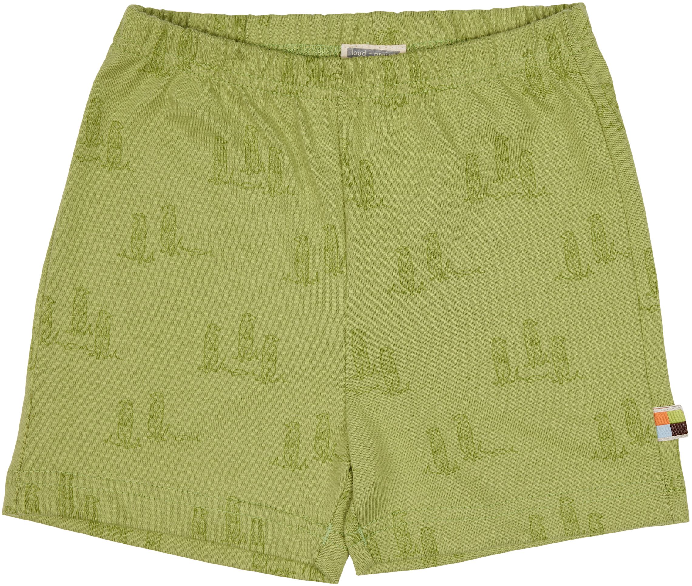 Shorts mit Erdmännchen Avocado