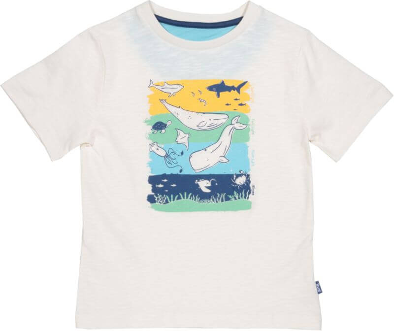 Weißes Jungs-Shirt mit Meerestieren