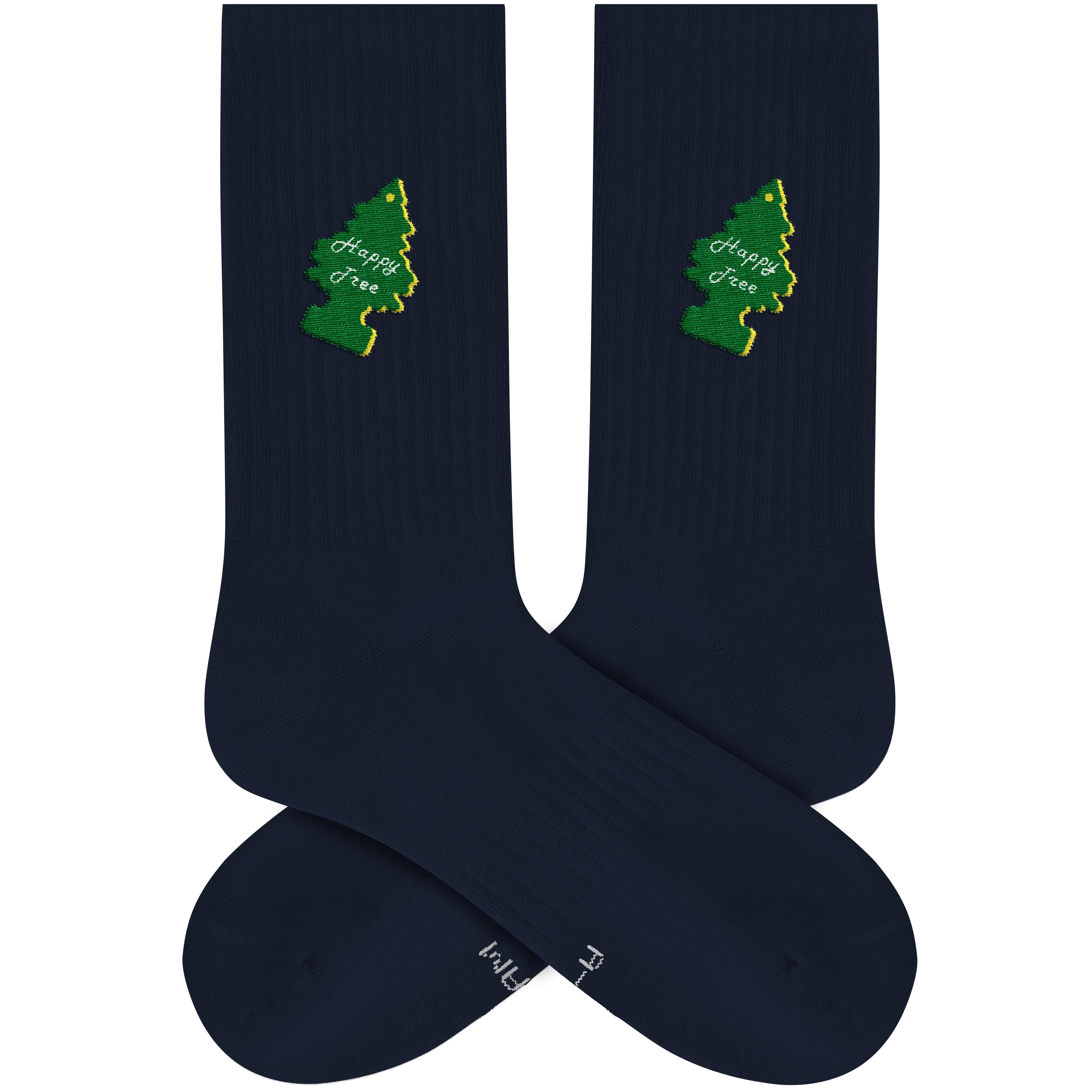 Dunkelblaue Sport-Socken Happy Tree unisex