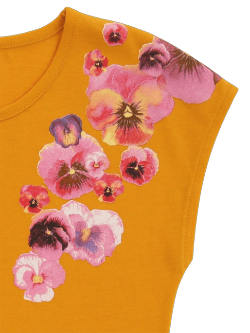 T-Shirt mit Blumen-Aufdruck Sun