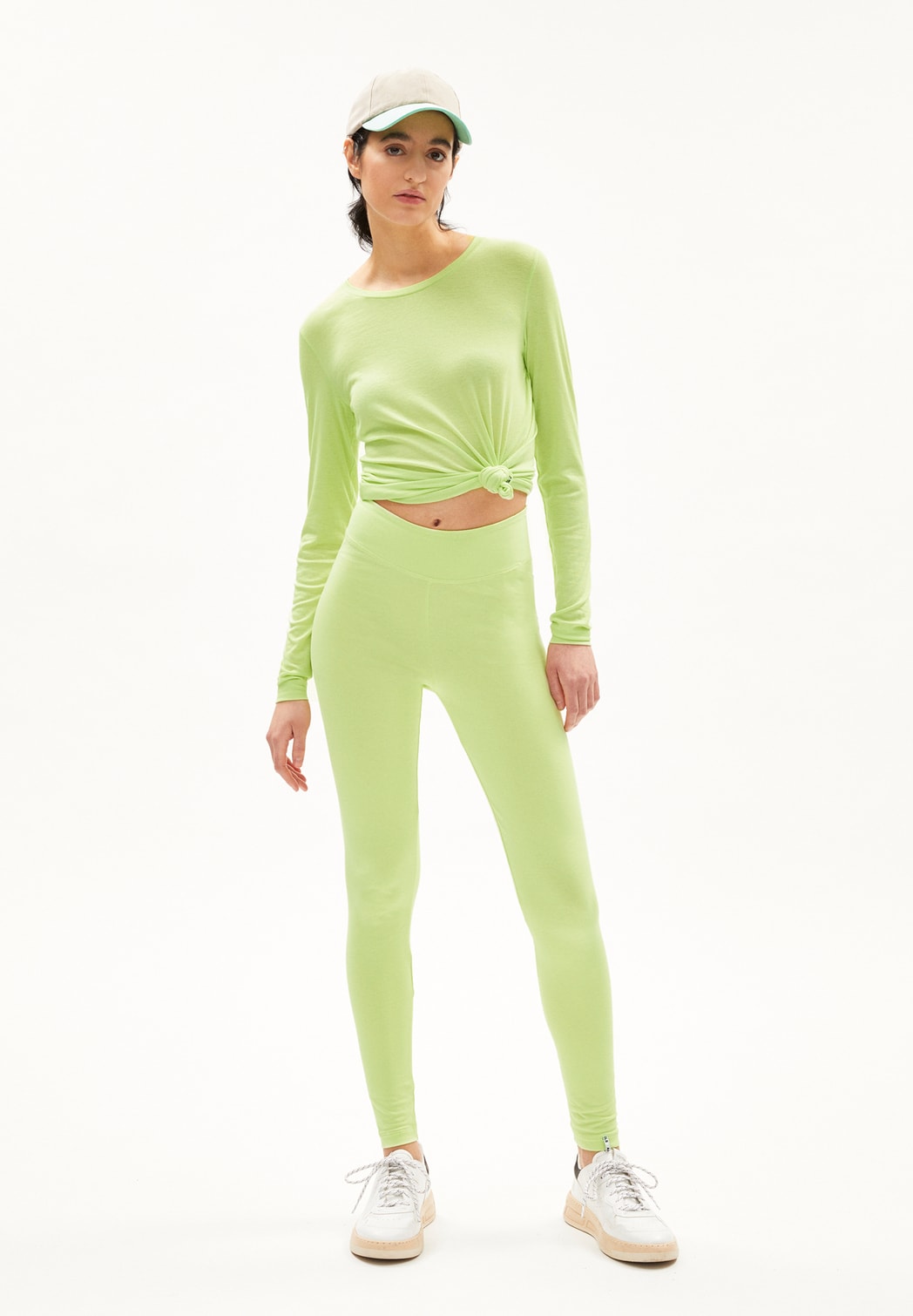 Leggings FARIBAA LOGO light lime