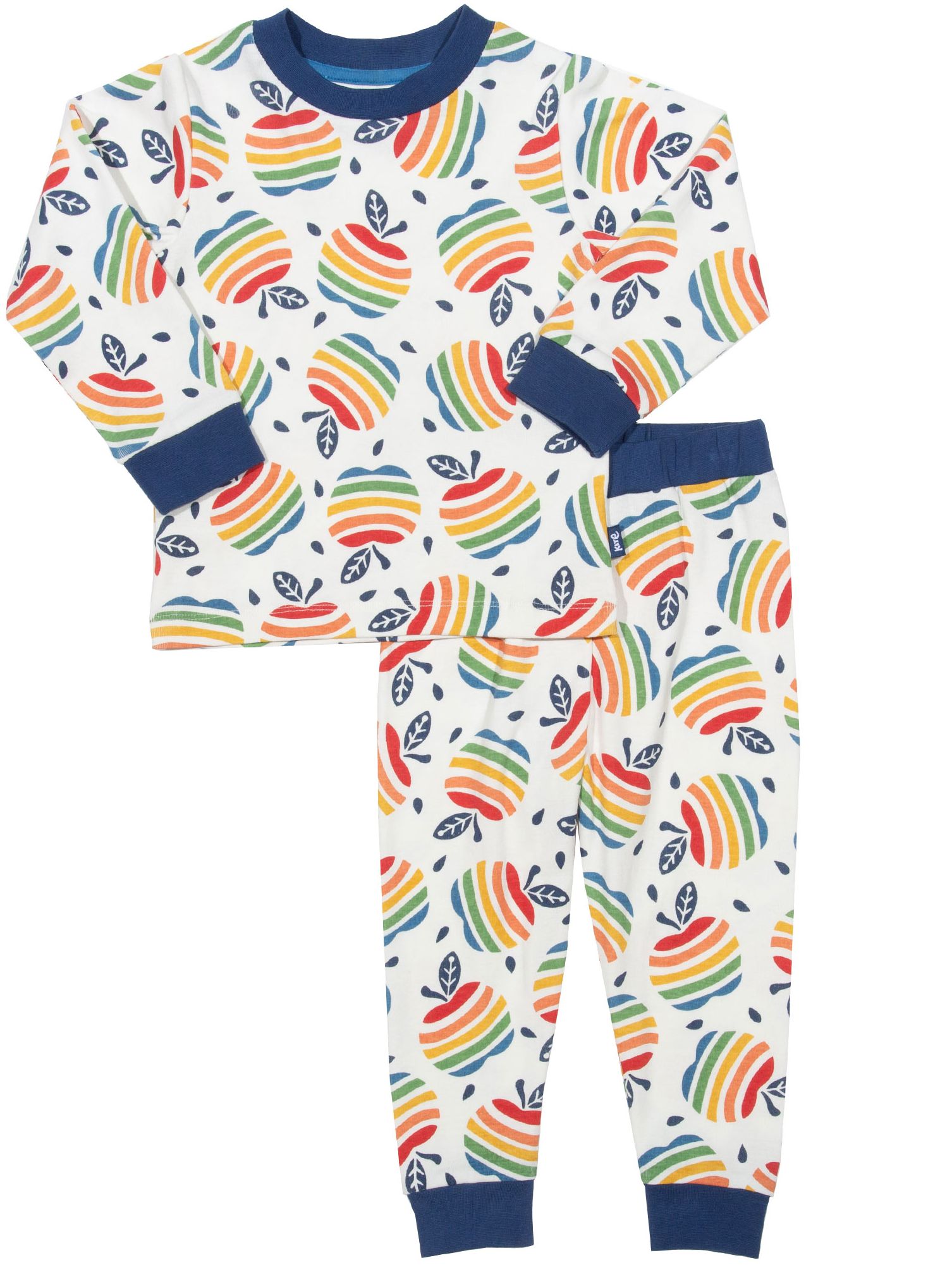 Zweiteiliger Schlafanzug für Kinder mit buntem Apfel-Muster