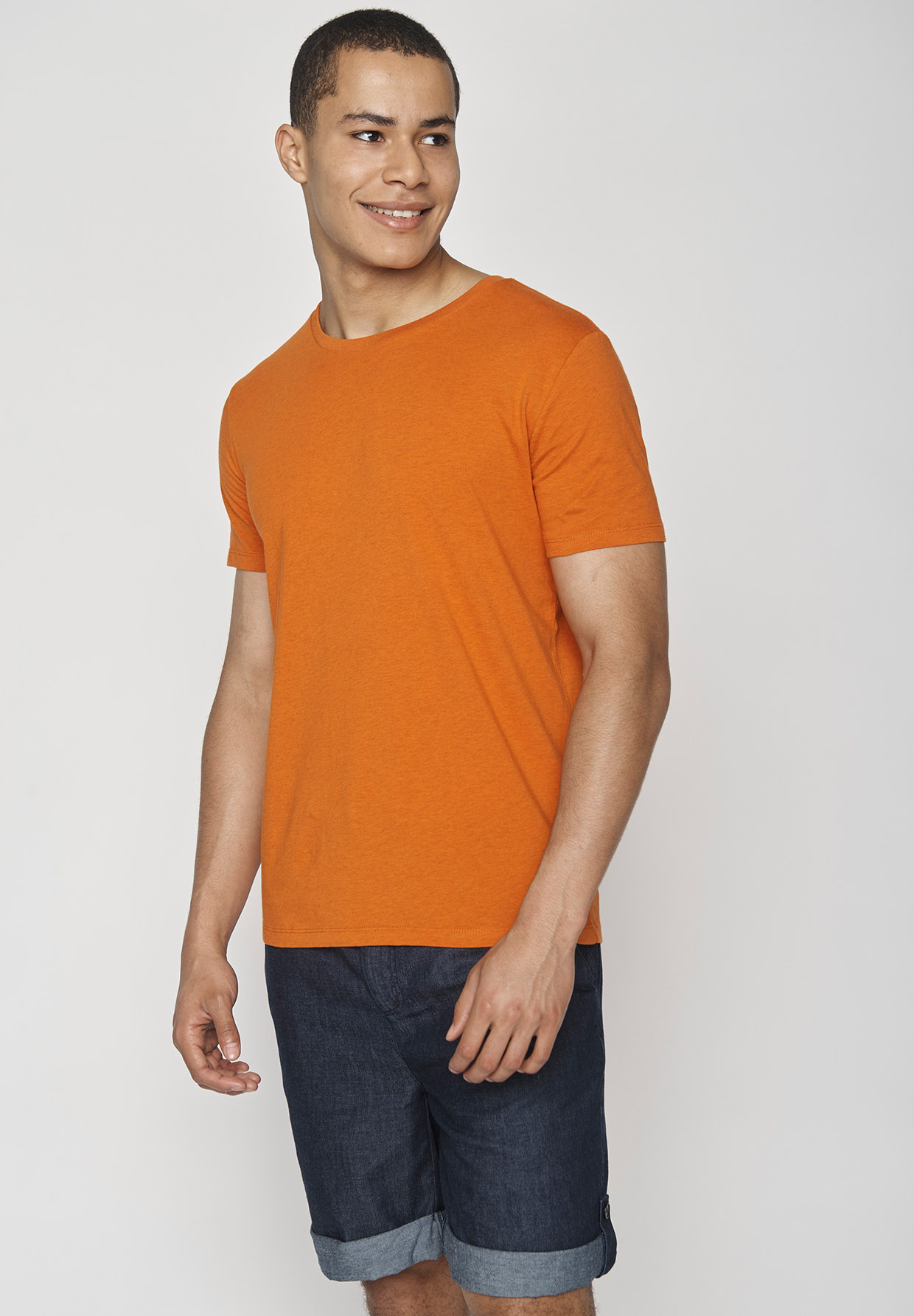 Basic T-Shirt Guide Black Heather Orange