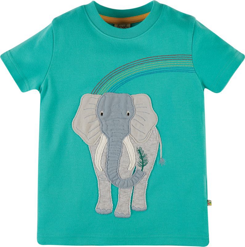 Hellblaues Kurzarm-Shirt mit Elefant