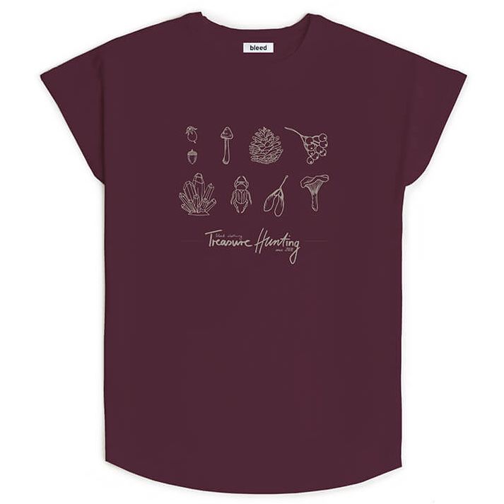 Treasure Chest Damen T-Shirt Bordeauxrot