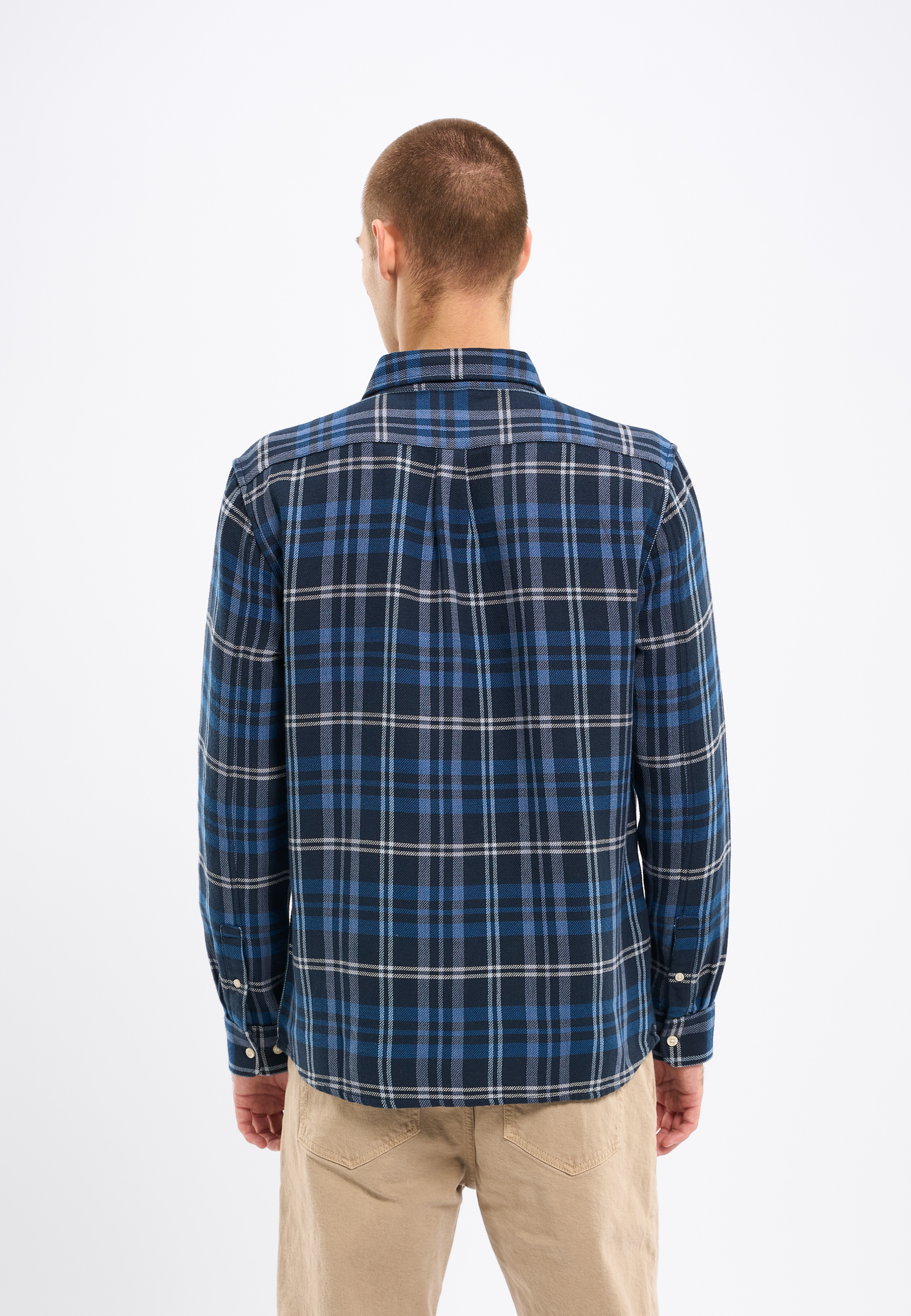 Langarm-Hemd Relaxed checked shirt Total Eclipse
