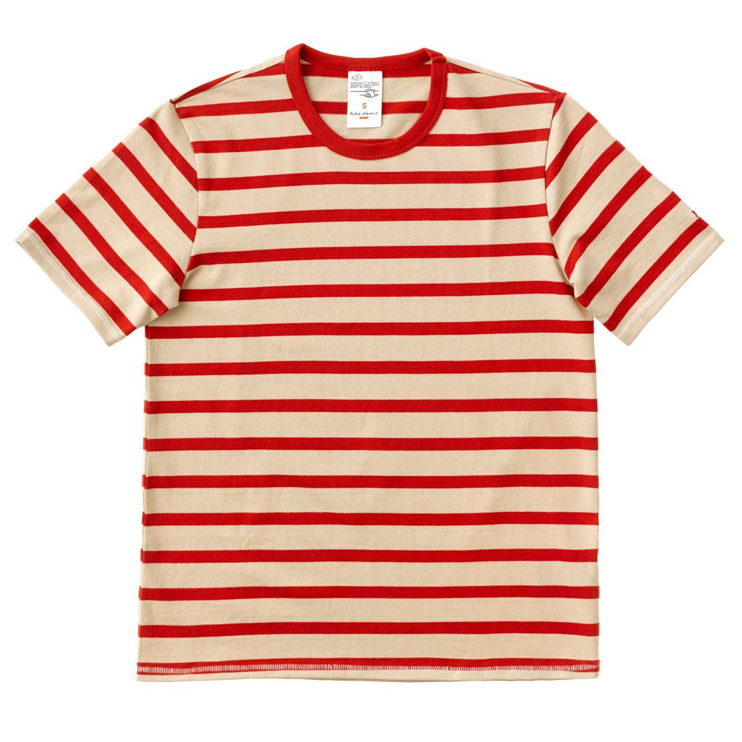 T-Shirt Joni Breton Stripe Offwhite-Red
