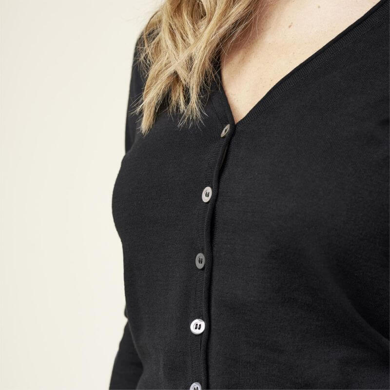 Bequemer Damen-Cardigan in Schwarz