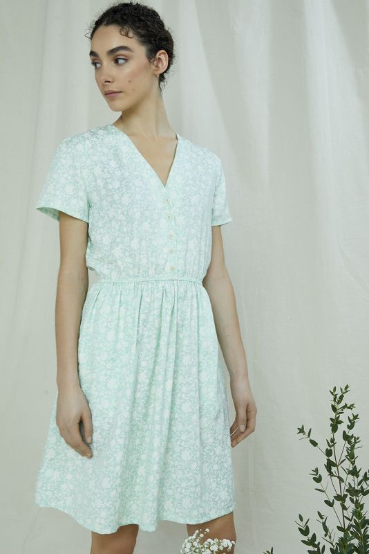 Sommerliches Kleid Laura floral green
