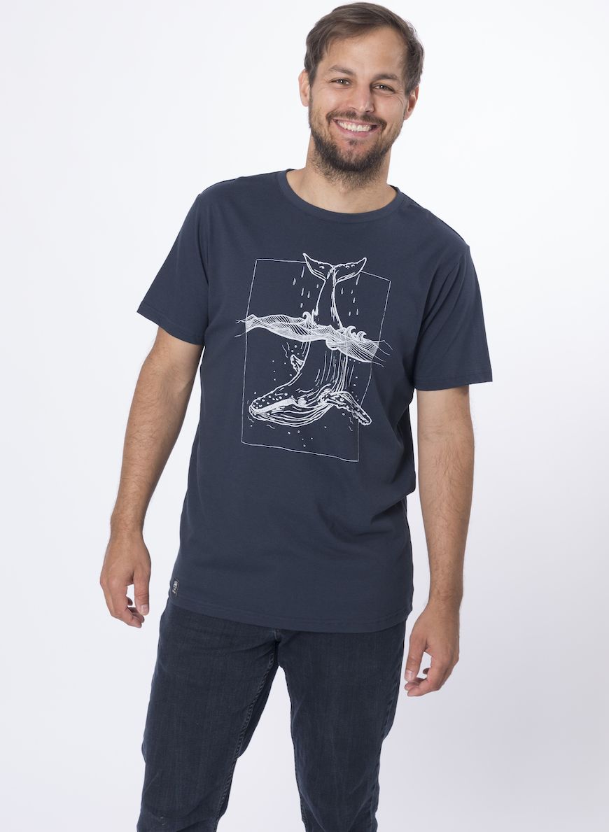 T-Shirt Whale Square navy