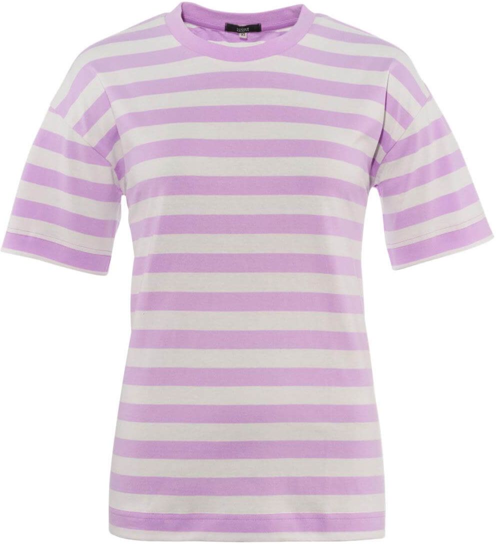 Gestreiftes T-Shirt MARIA pastel lavender/offwhite