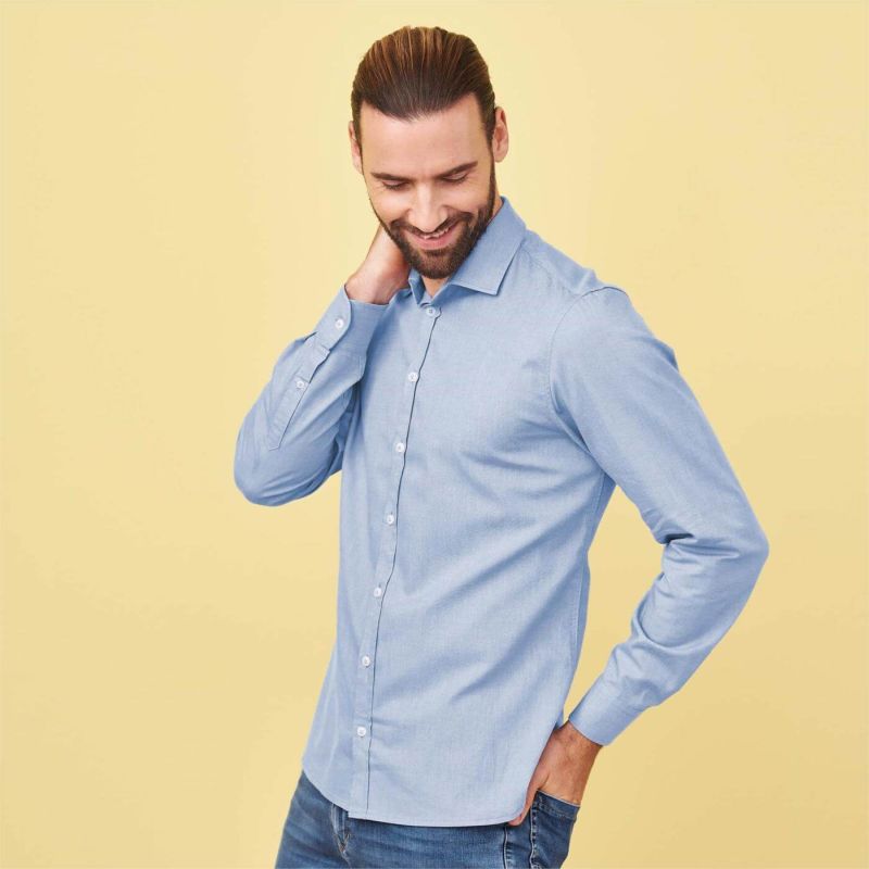 Schickes Baumwoll-Hemd in bleu
