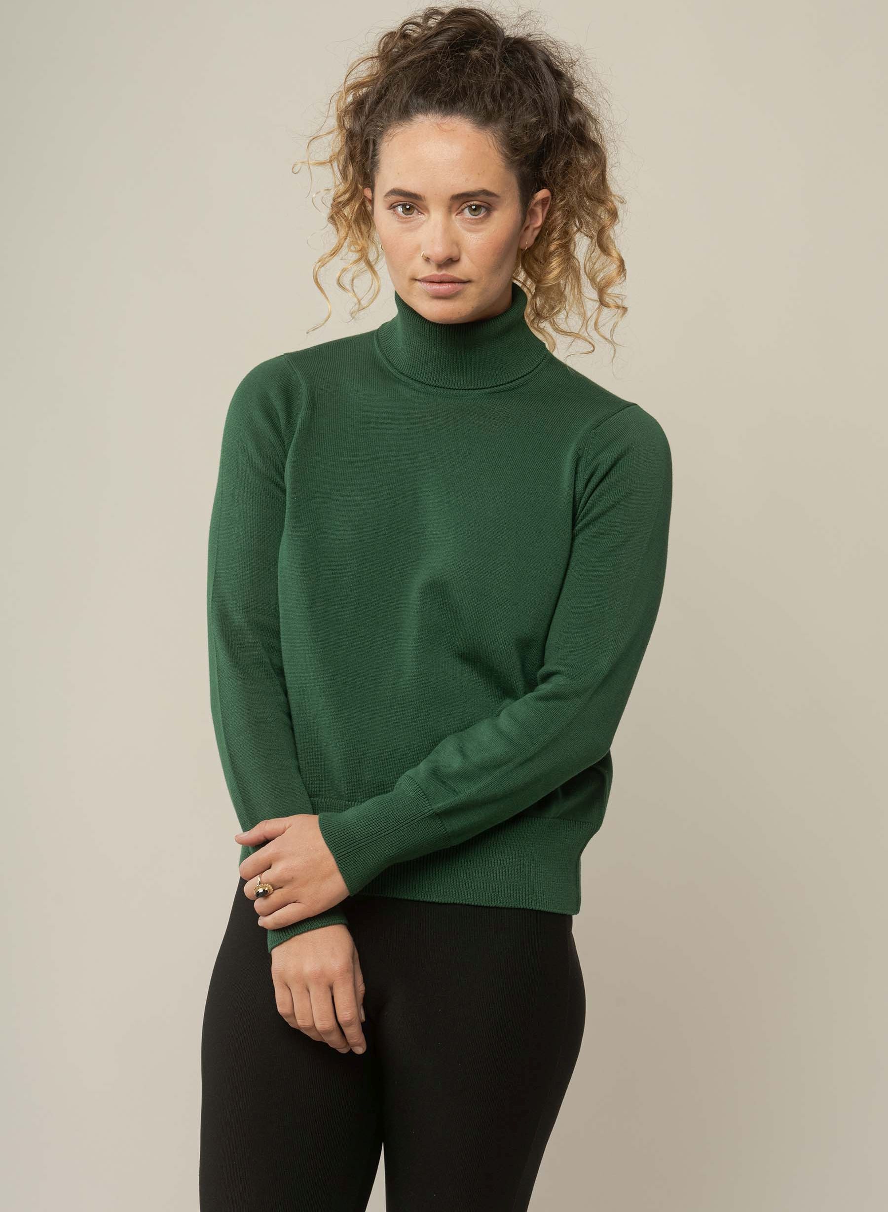 Damen-Rollkragenpullover MAYURA ivy