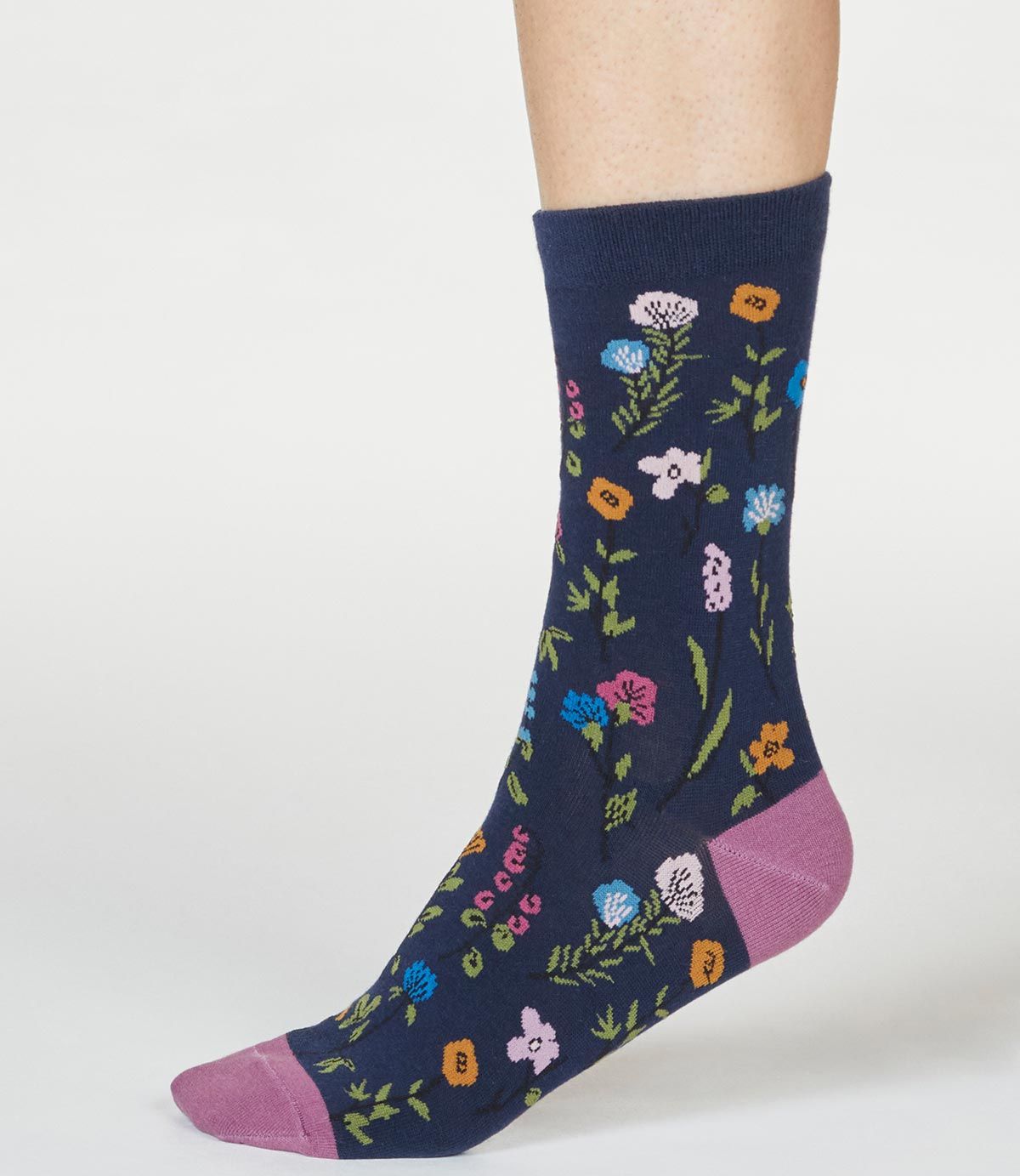 Damen-Socken Mondie Floral in Navy