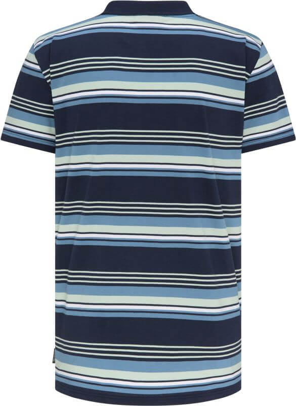 Polo-Shirt ZIP navy/mint/blue heaven