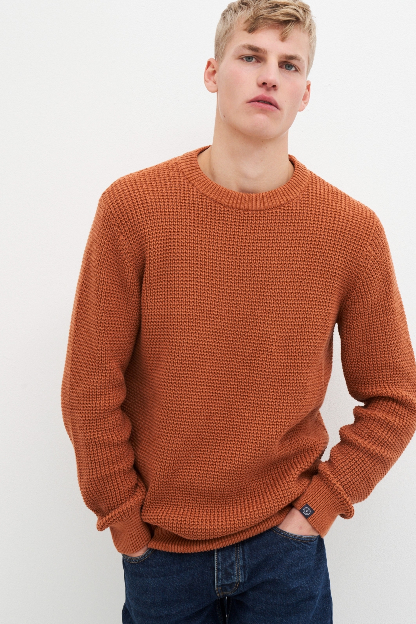 Strickpullover Clement Crewneck Warm Rust